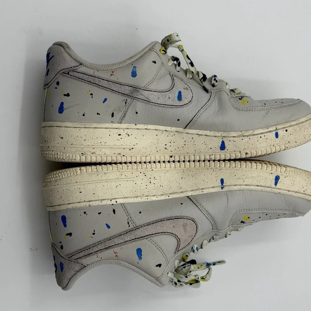 Nike Air Force 1 Low '07‎ LV8 Paint Splatter 2021 Size 8.5 CZ0339-100 Sneakers